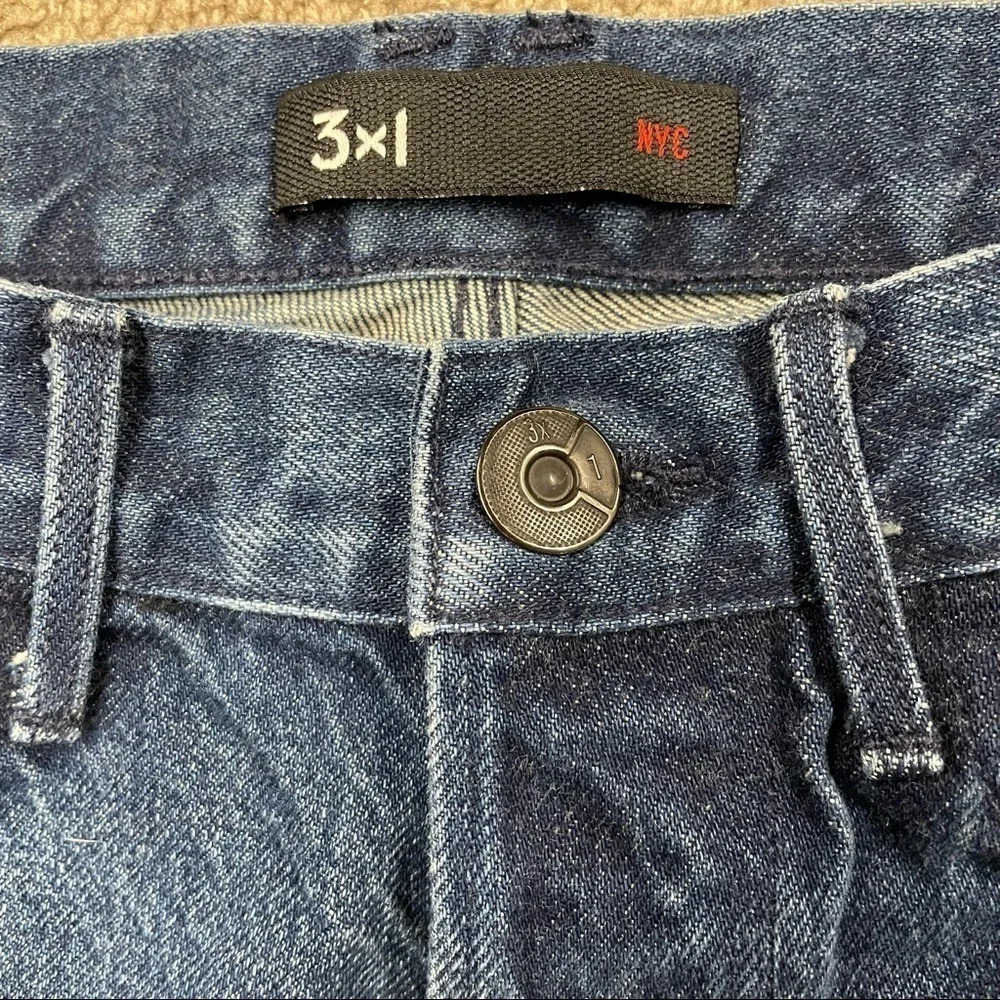 3x1 Jeans Fringe Straight Crop Jean - Picture 3 of 12